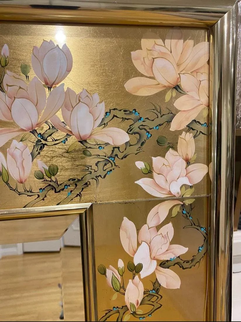 LaBarge Gold Leaf Mirror From the 1980's Pristine Condition - 2