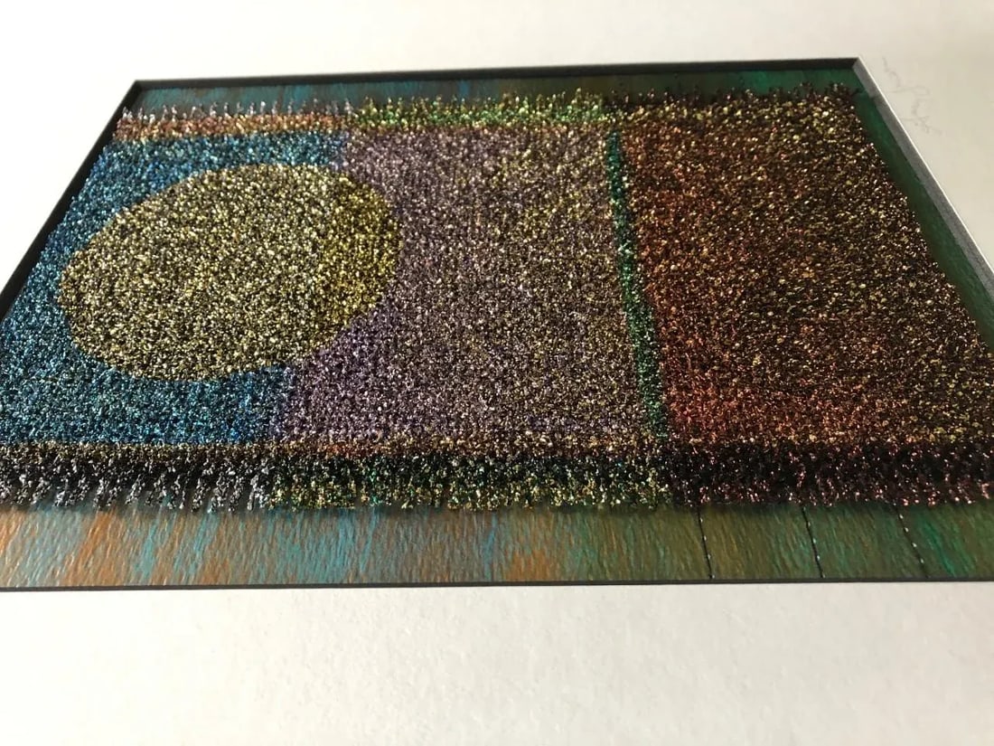 "Autumn Light" Mixed-Media Textile Art by Gay Jensen, Framed - 10