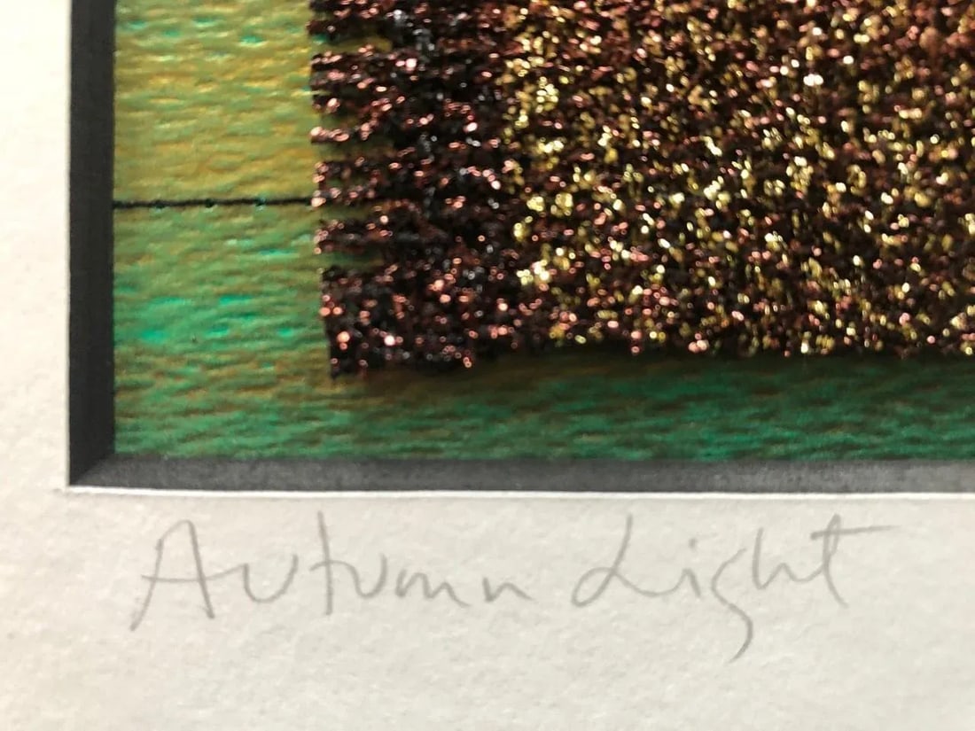 "Autumn Light" Mixed-Media Textile Art by Gay Jensen, Framed - 2