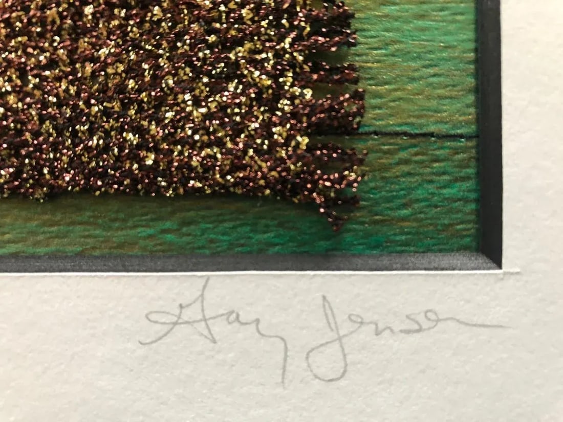 "Autumn Light" Mixed-Media Textile Art by Gay Jensen, Framed - 3
