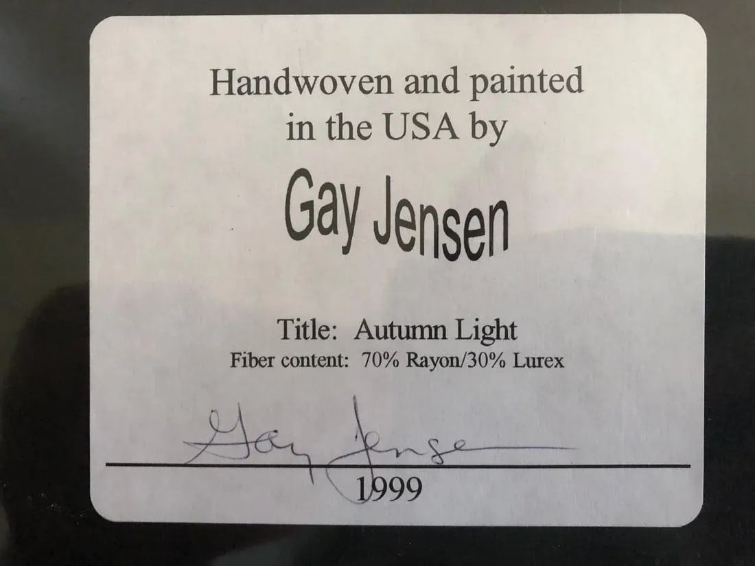 "Autumn Light" Mixed-Media Textile Art by Gay Jensen, Framed - 9