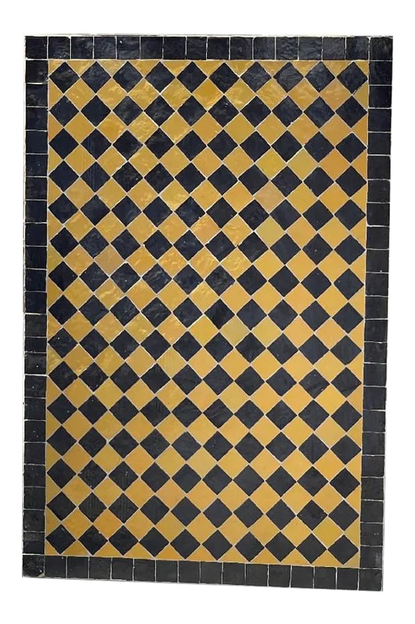 Moroccan Ceramic Tile Rectangle Table Top: Moroccans have been designing these tile tops for centuries and they never fail to be a staple in the design world. Moroccans don't have access to a vast quantity of quality raw materials like other