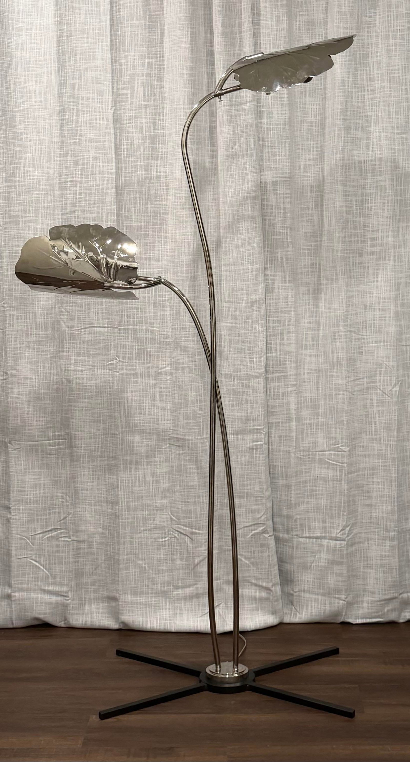 Organically Glamorous "Rimini" Nickel Floor Lamp by Global Views - 3