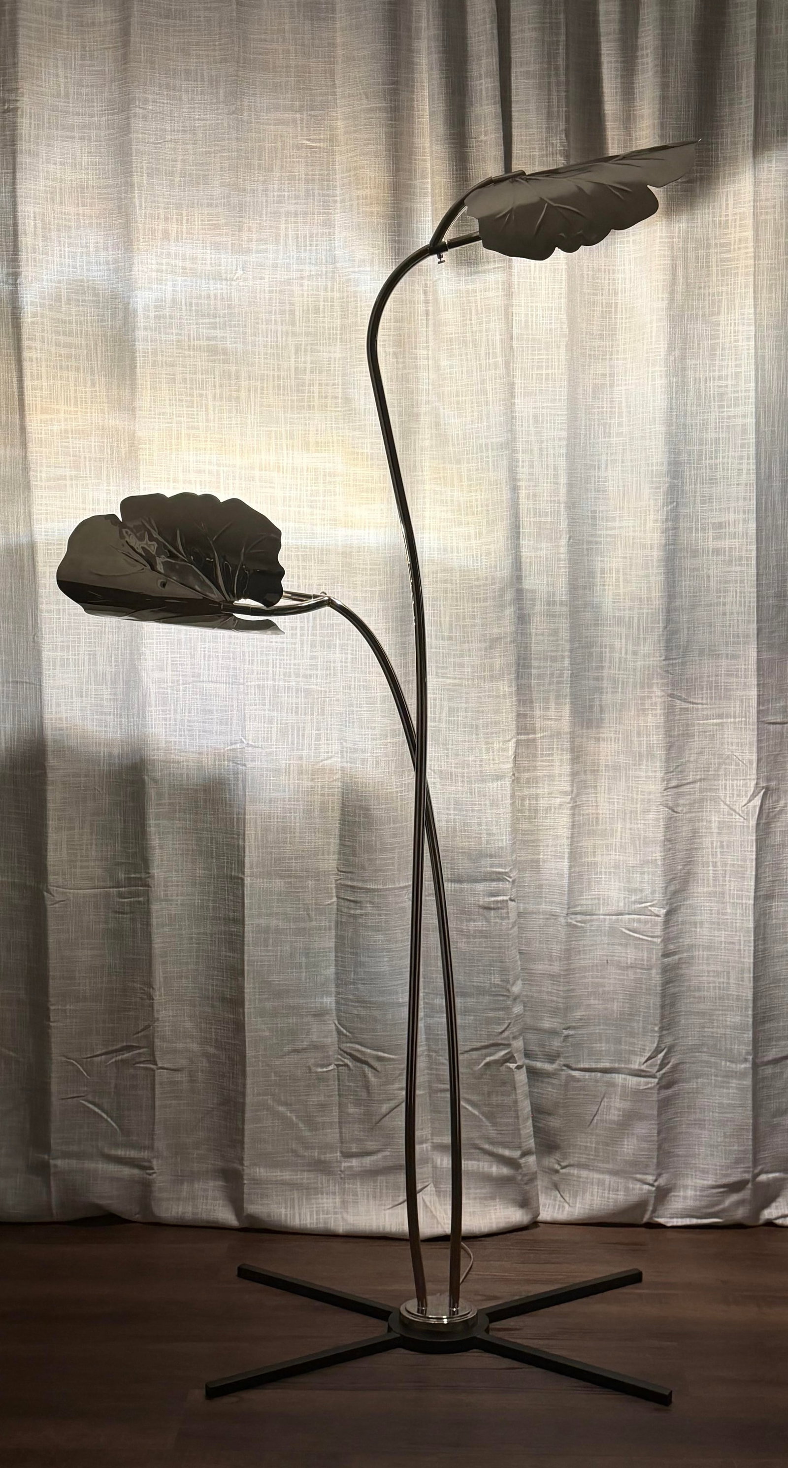 Organically Glamorous "Rimini" Nickel Floor Lamp by Global Views - 4