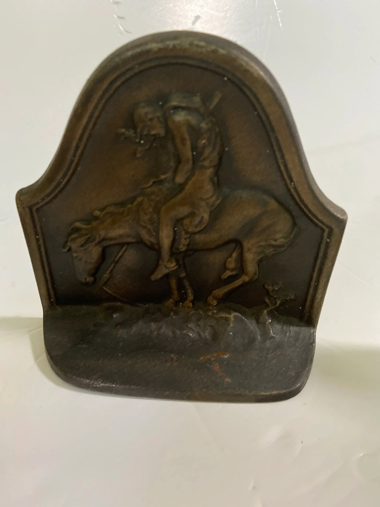1920s Antique Native American Indian Horse Bookends - a Pair - 3
