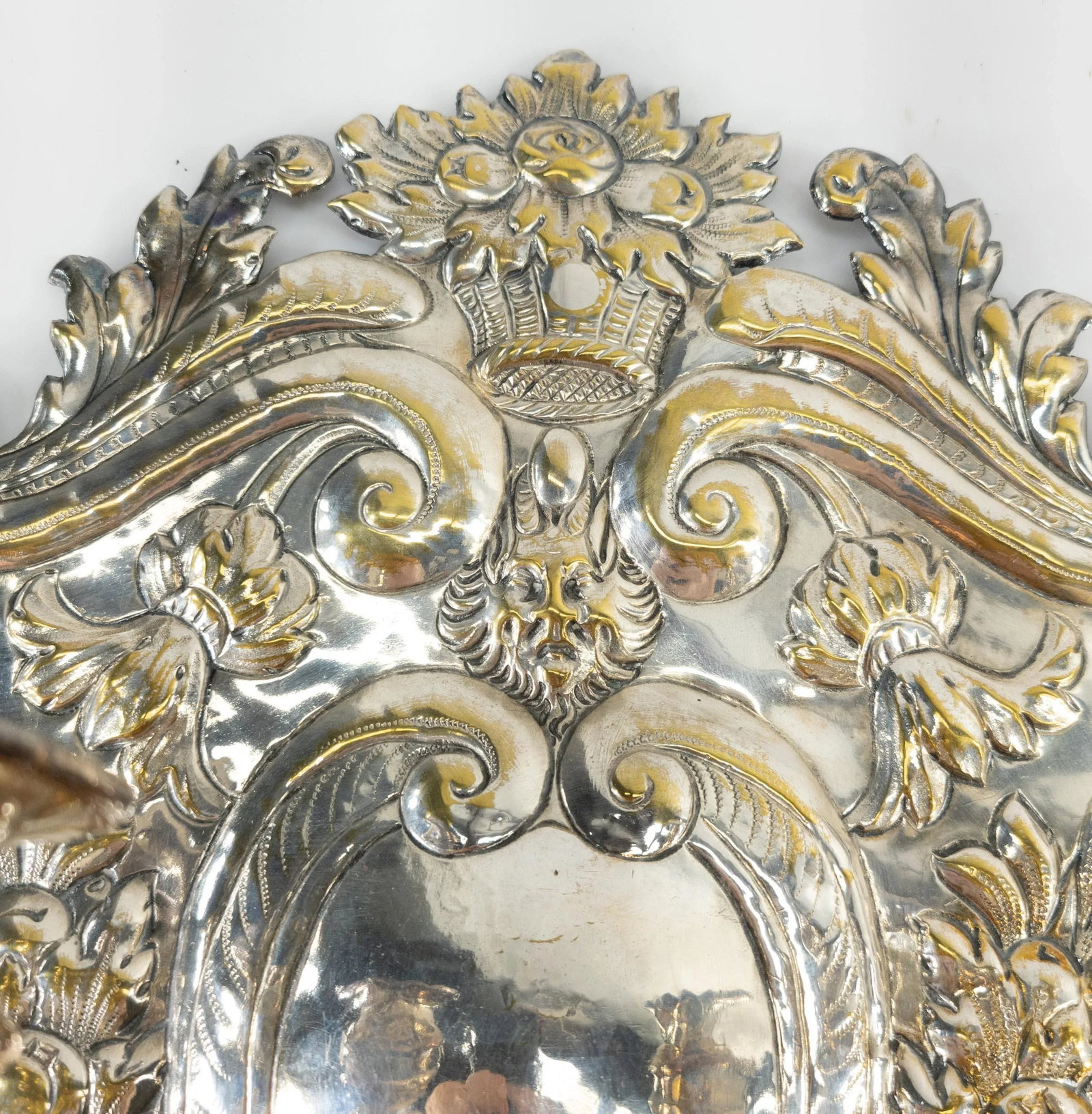 Late 19th Century Dutch or Spanish Silvered Brass Candle Wall Sconces - a Pair - 10