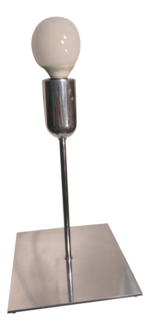 2008 Ron Rezek Artemide Large Polished Aluminum Bolo Lamp: This lamp was lightly used is in very good condition has the pull and dimmer switch and retails for $760.plus this one is for salie$119.00 Condition: Alterations: Original Condition Unaltered Imperfec