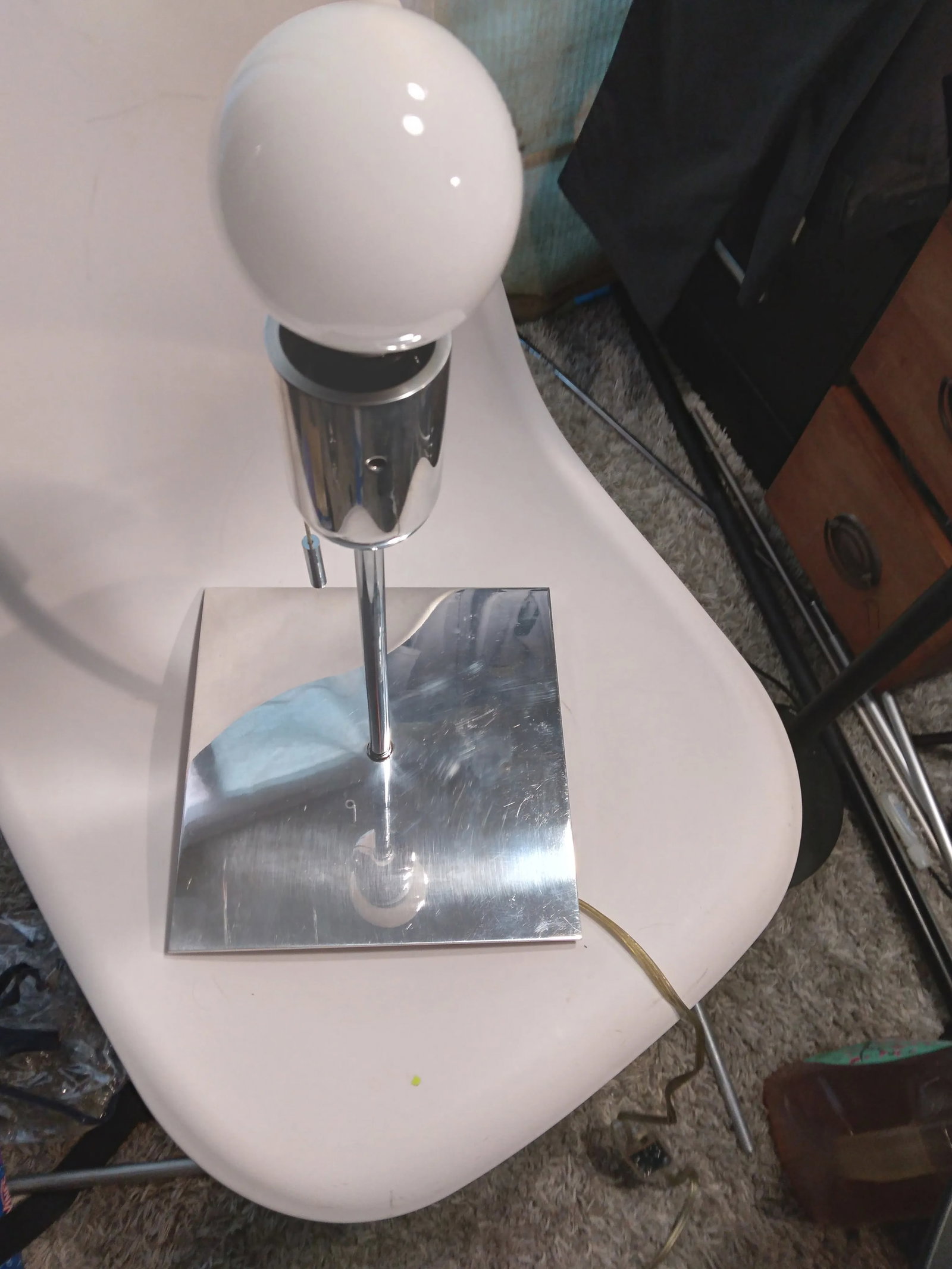 2008 Ron Rezek Artemide Large Polished Aluminum Bolo Lamp - 7