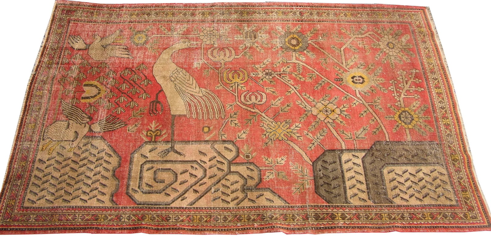 Antique Samarkand Rug with Animal Design - 5