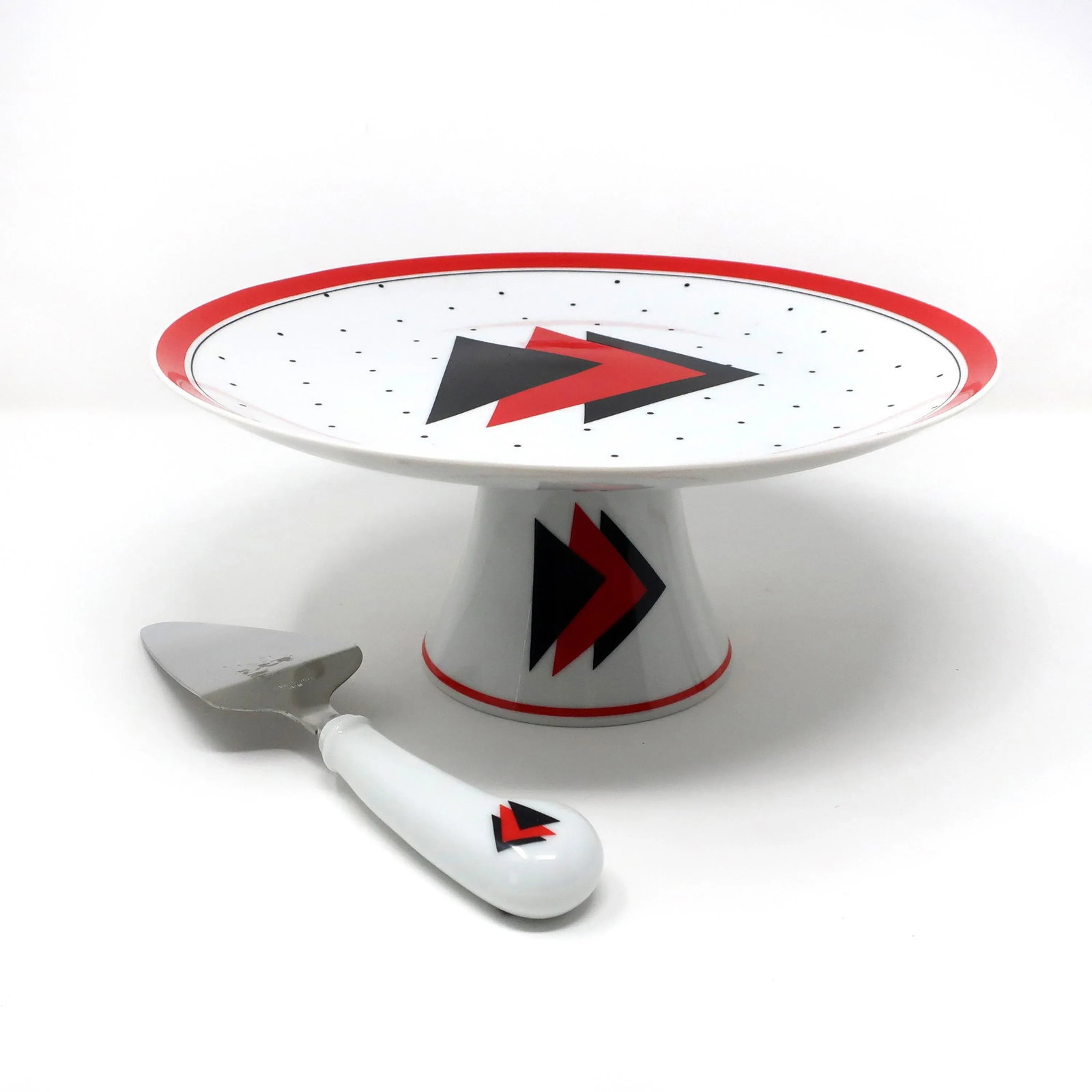 Postmodern Graphix Dessert Set by Saltera Himark 1985 - 5