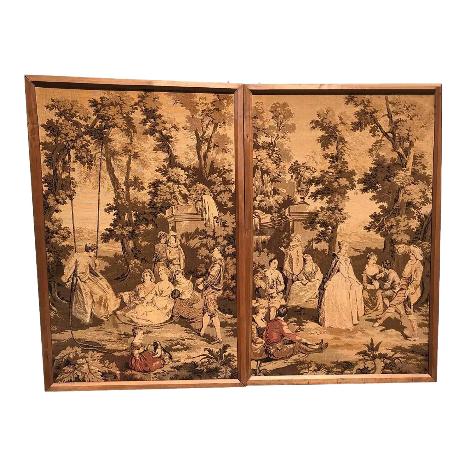 19th Century French Tapestries - a Pair (1 of 8)