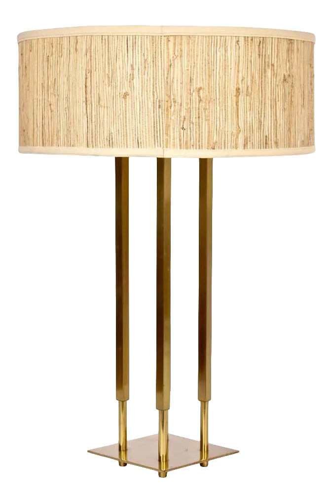 Tall Tommi Parzinger Style Stiffel "Columns" Brass Table Lamp (1 of 13)