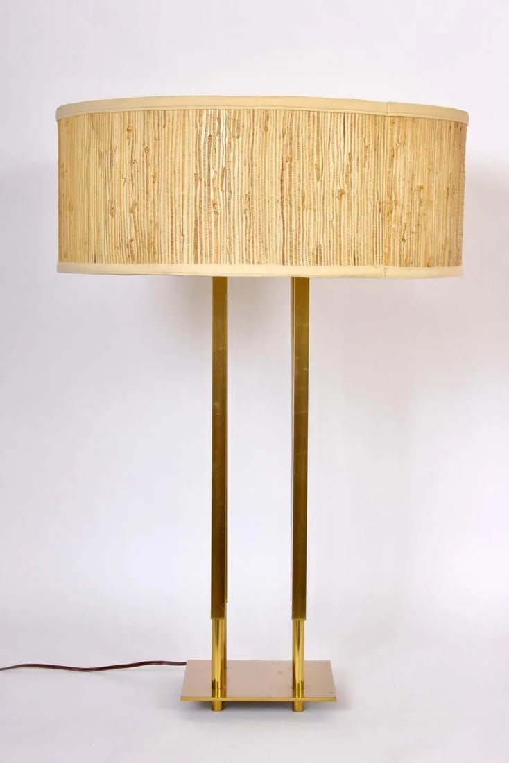Tall Tommi Parzinger Style Stiffel "Columns" Brass Table Lamp - 7