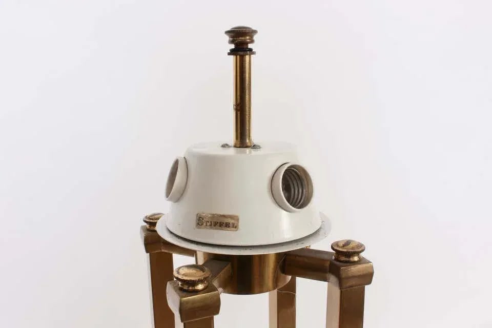 Tall Tommi Parzinger Style Stiffel "Columns" Brass Table Lamp - 8