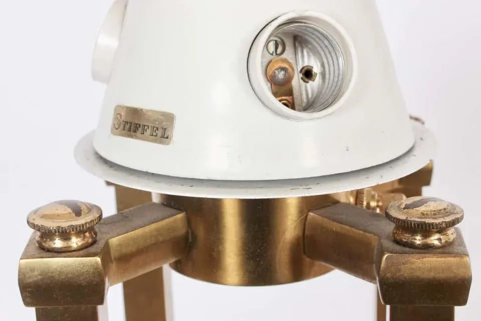 Tall Tommi Parzinger Style Stiffel "Columns" Brass Table Lamp - 9
