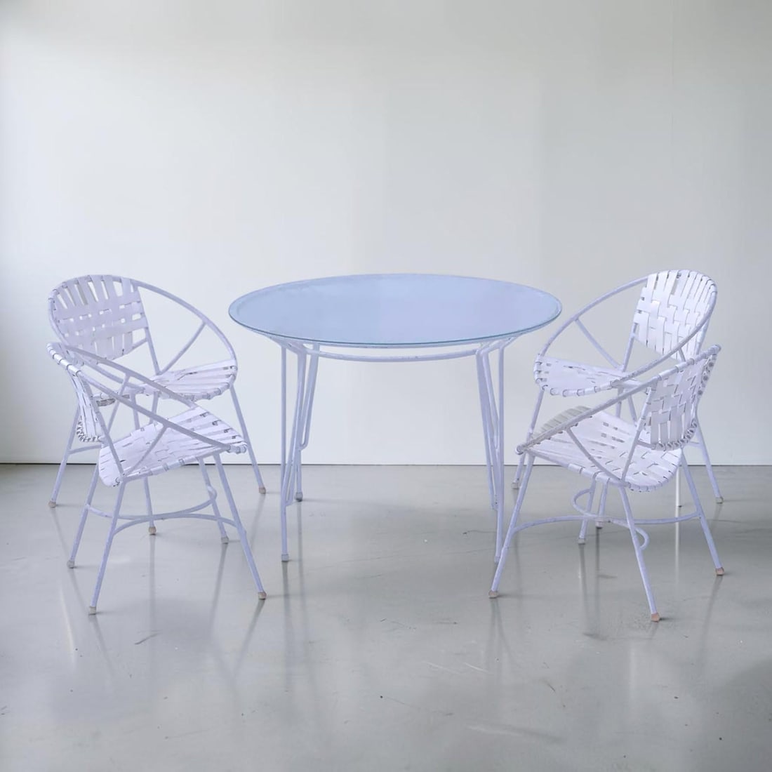 1960s Mid-Century Modern Wrought Iron Patio Set - 5