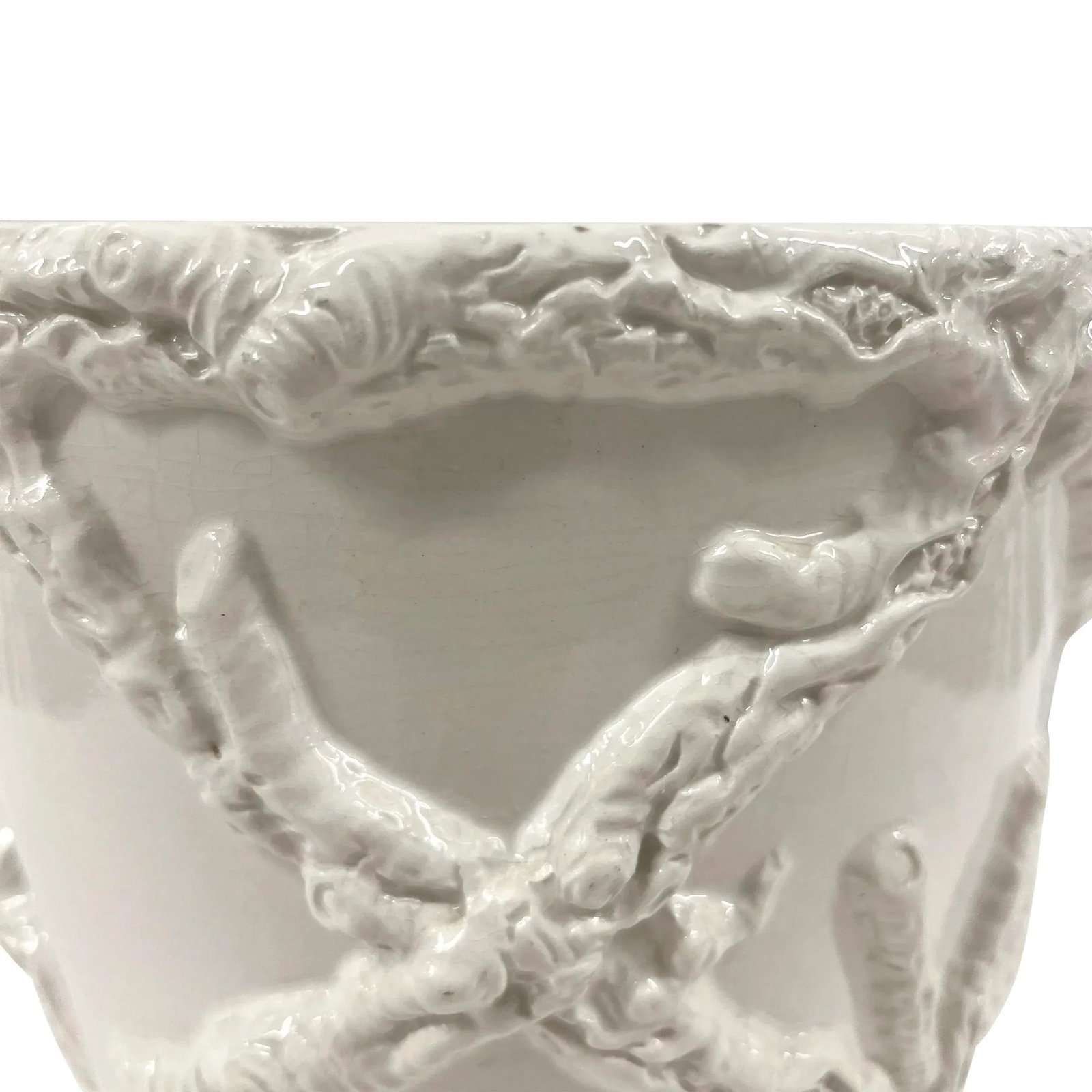 Vintage Italian Porcelain Faux Bois Cachepot - 5