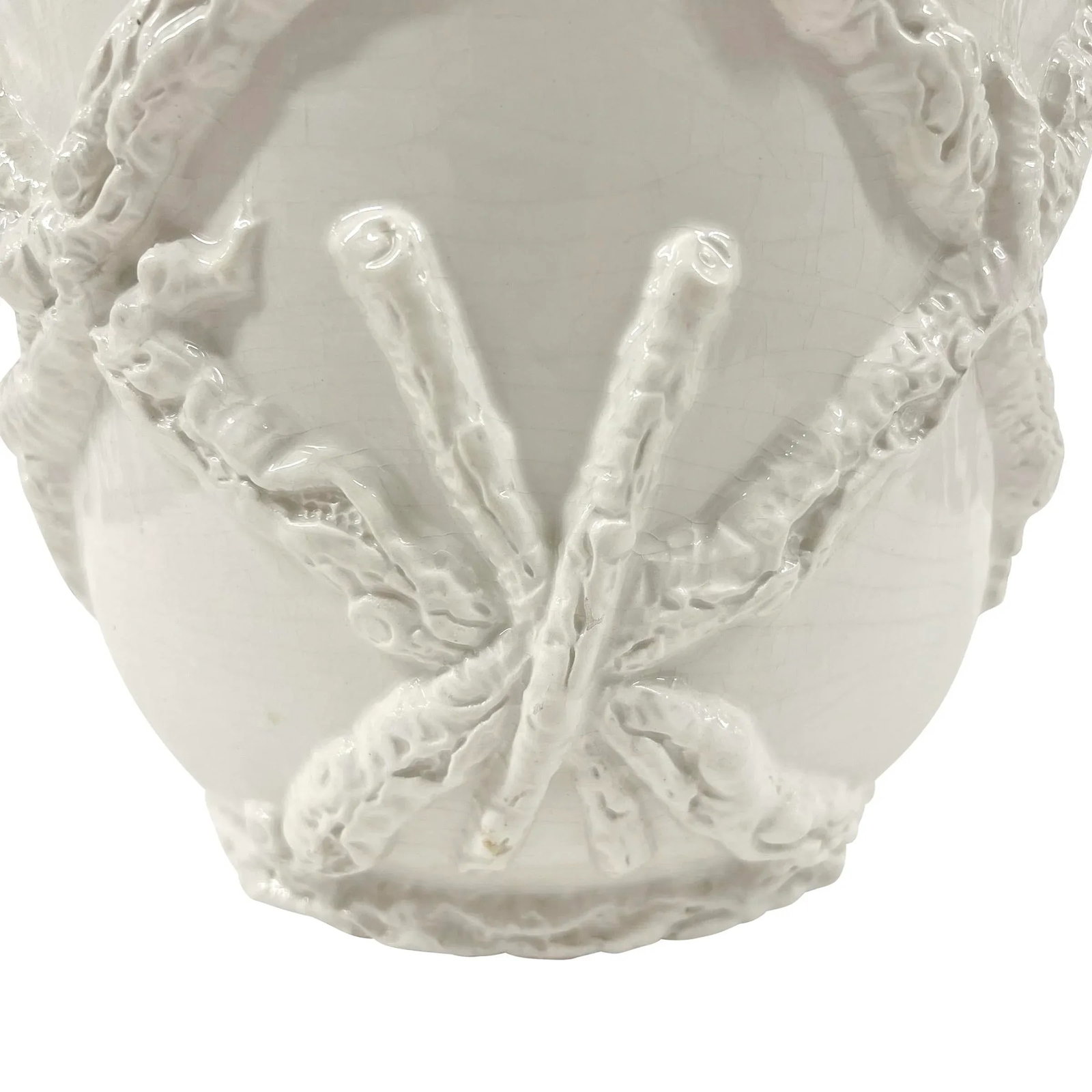 Vintage Italian Porcelain Faux Bois Cachepot - 6
