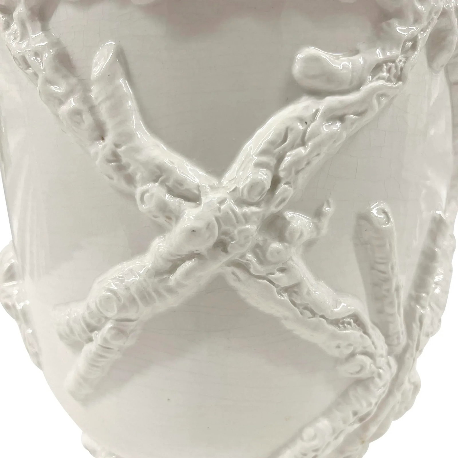 Vintage Italian Porcelain Faux Bois Cachepot - 7