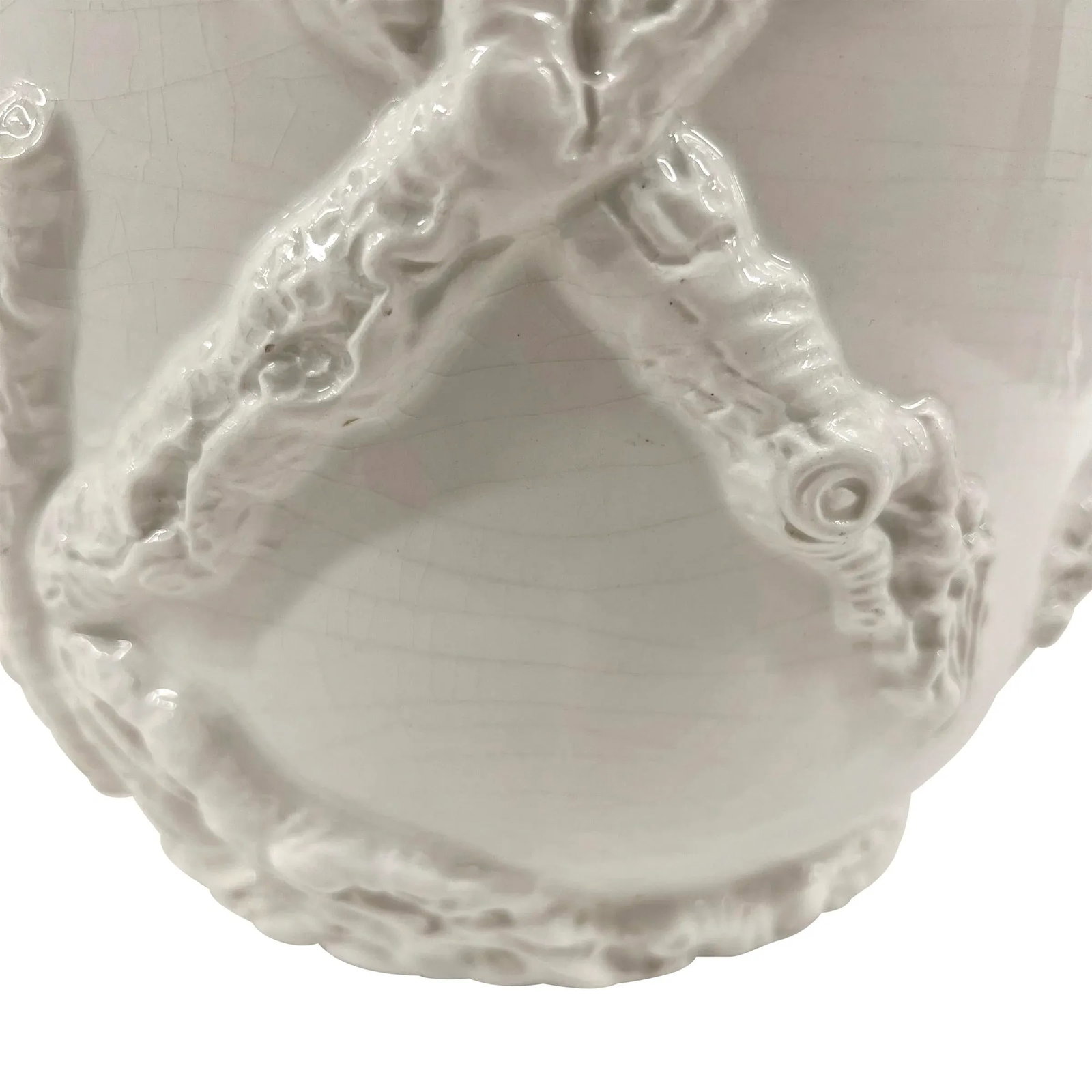 Vintage Italian Porcelain Faux Bois Cachepot - 9