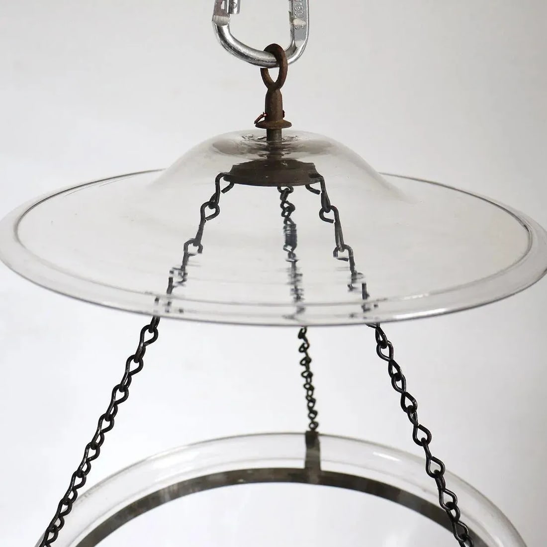 19th Century Large Anglo Indian Regency Style Clear Glass Hall Lantern - 2