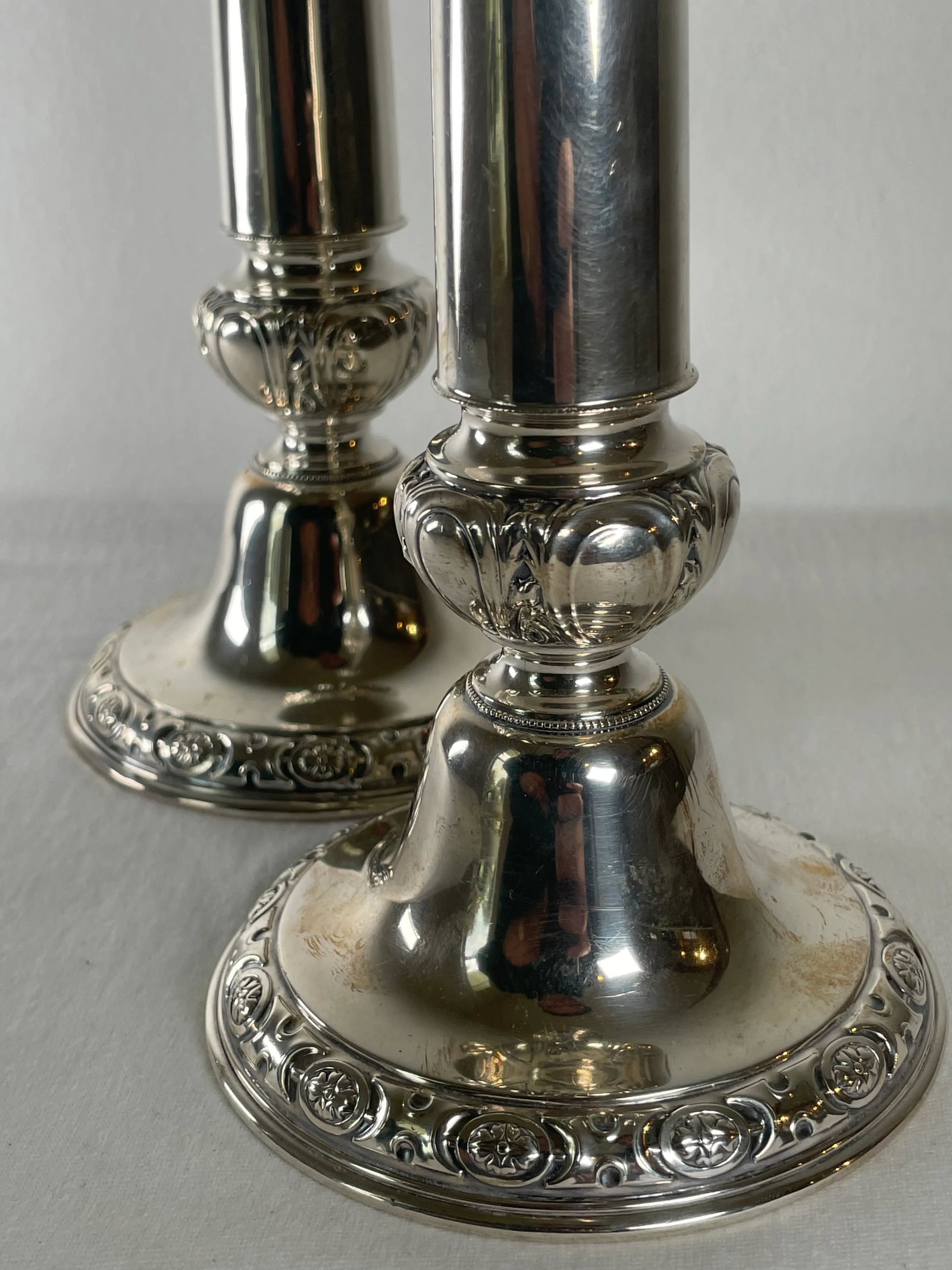 Sterling Gorham Candle Sticks - a Pair - 2