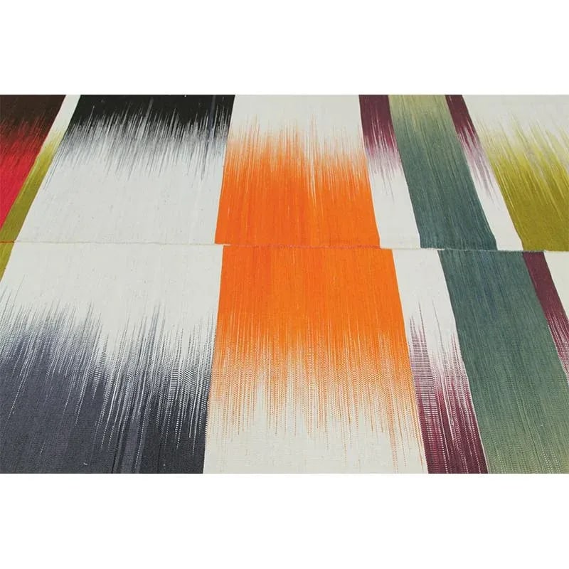 Handwoven Flatweave Scandinavian Style Persian Kilim Area Rug 4'11" X 6'4'' - 9