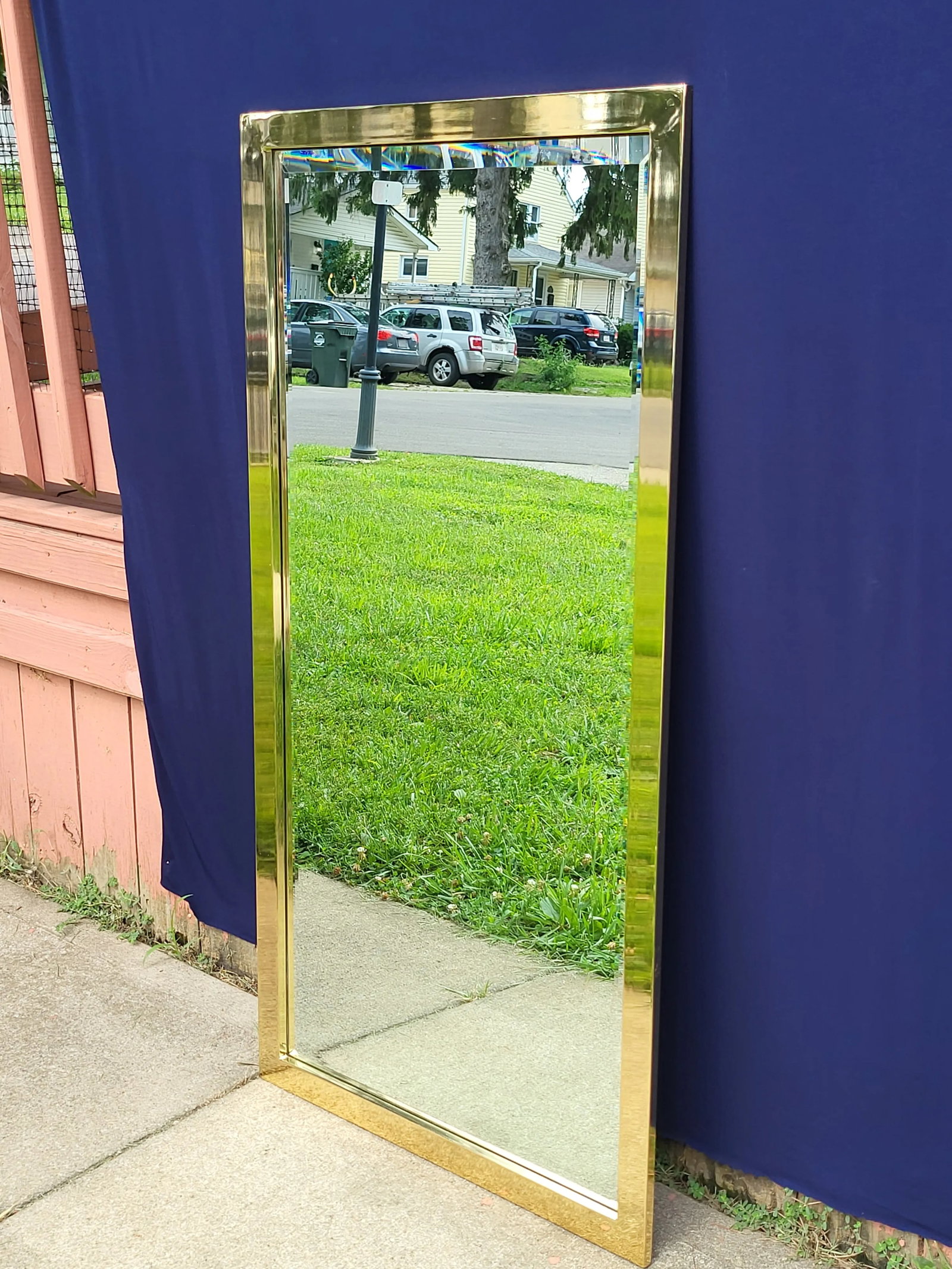 Vintage Glam Hollywood Regency Gold Beveled Wall Mirror - 3