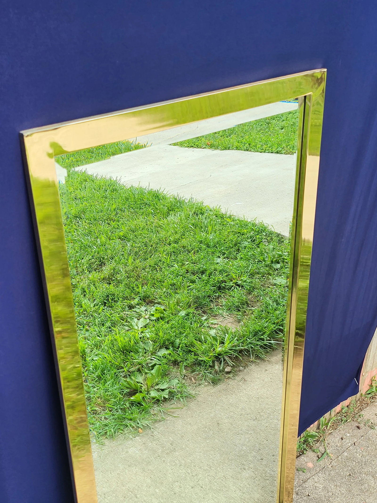 Vintage Glam Hollywood Regency Gold Beveled Wall Mirror - 4