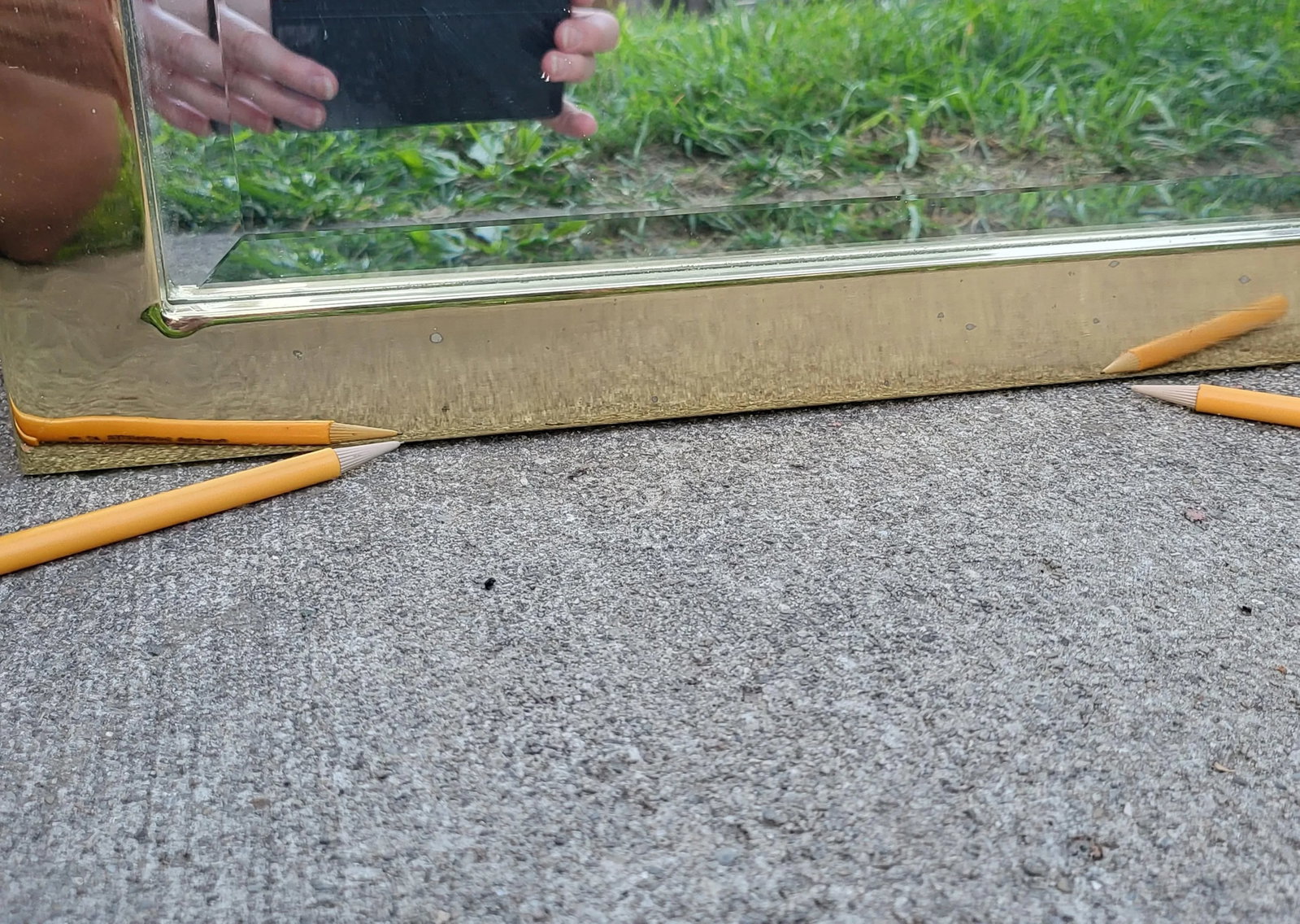 Vintage Glam Hollywood Regency Gold Beveled Wall Mirror - 7
