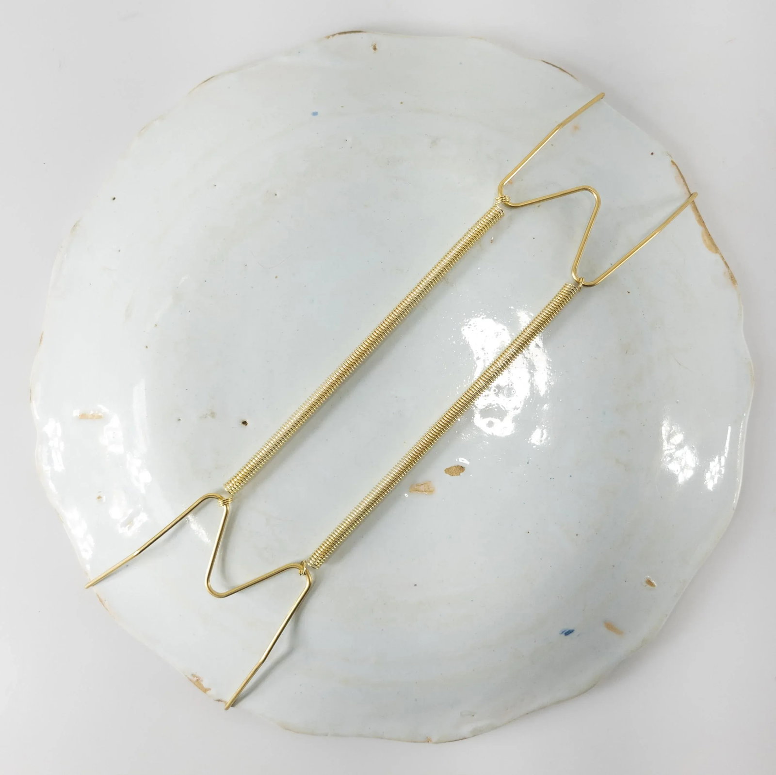 French Decorative Polychrome Delft Faience Plate - 8