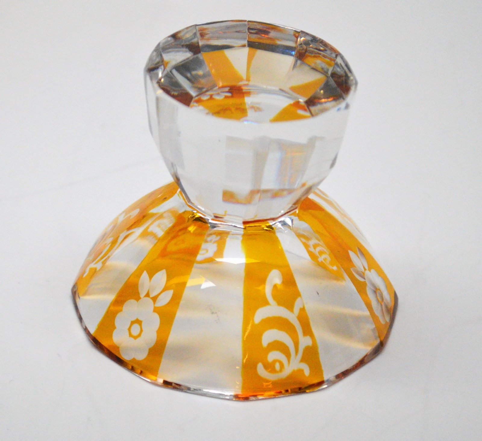 Czech Bohemian Style of Karl Palda Amber Glass Decanter Liquor Set - 6 Pieces - 4