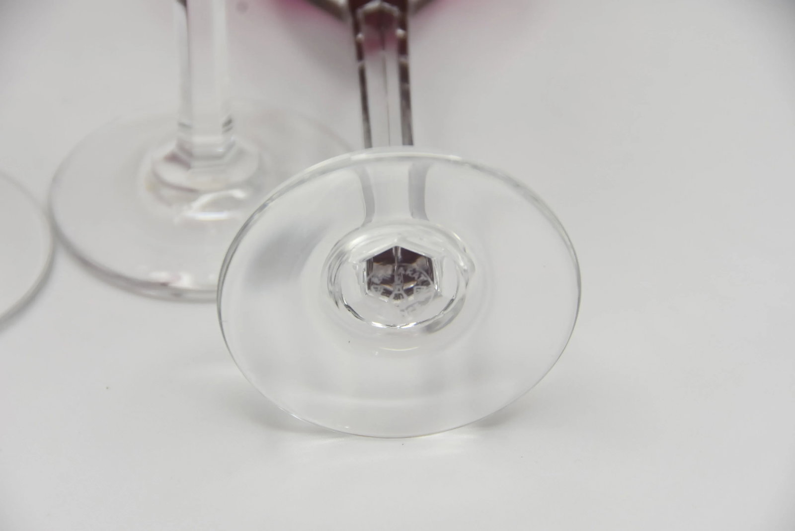 2000s Baccarat Harcourt Genova Ruby Crystal Stemmed Cordial Liqueur Shot Glasses- Set of 4 - 10