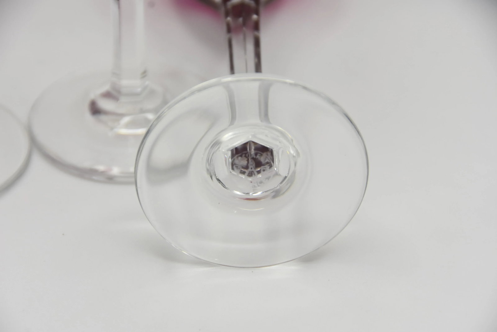 2000s Baccarat Harcourt Genova Ruby Crystal Stemmed Cordial Liqueur Shot Glasses- Set of 4 - 7