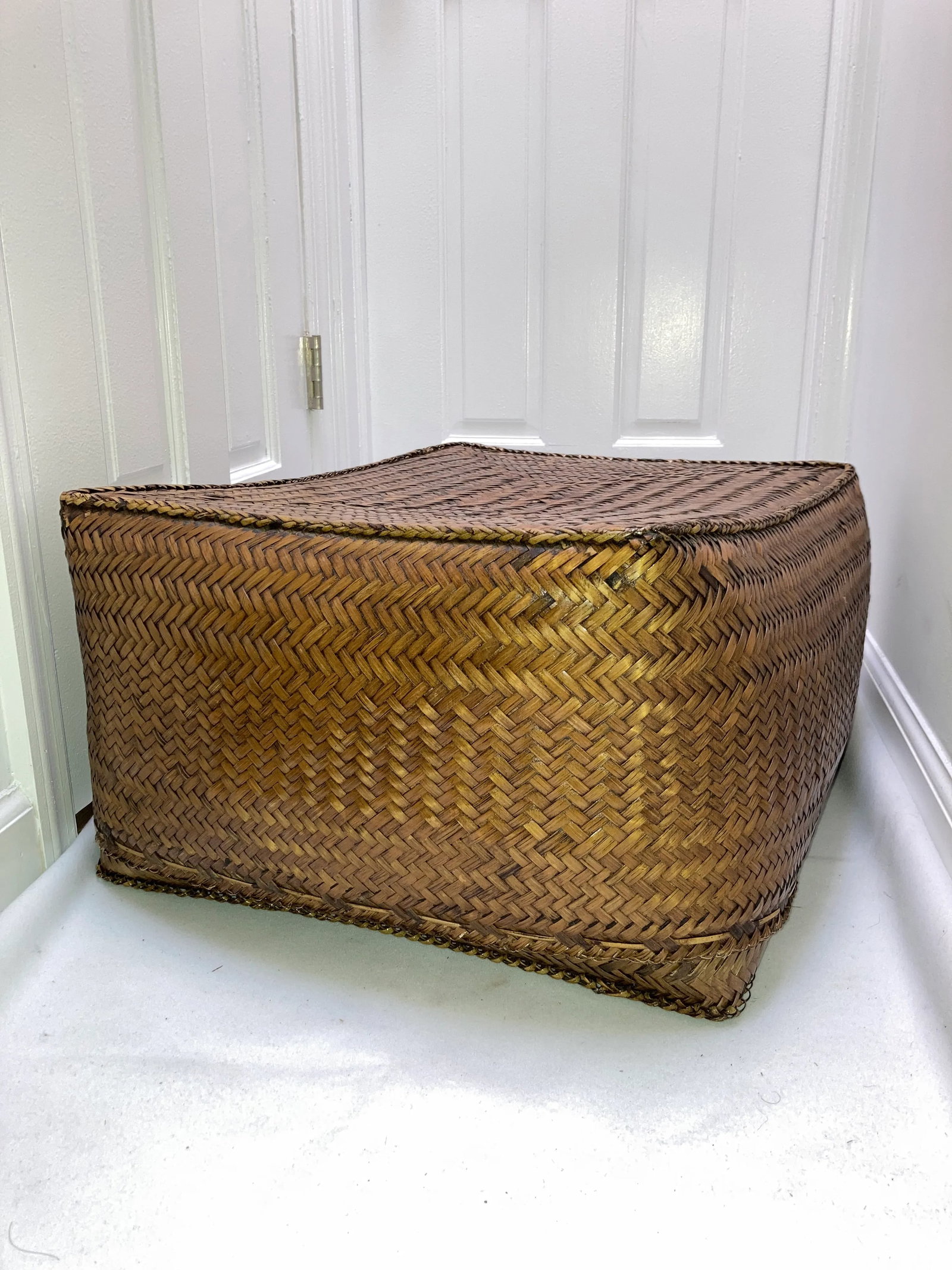 Vintage Wicker Large Size Storage Box, Philippines - 9
