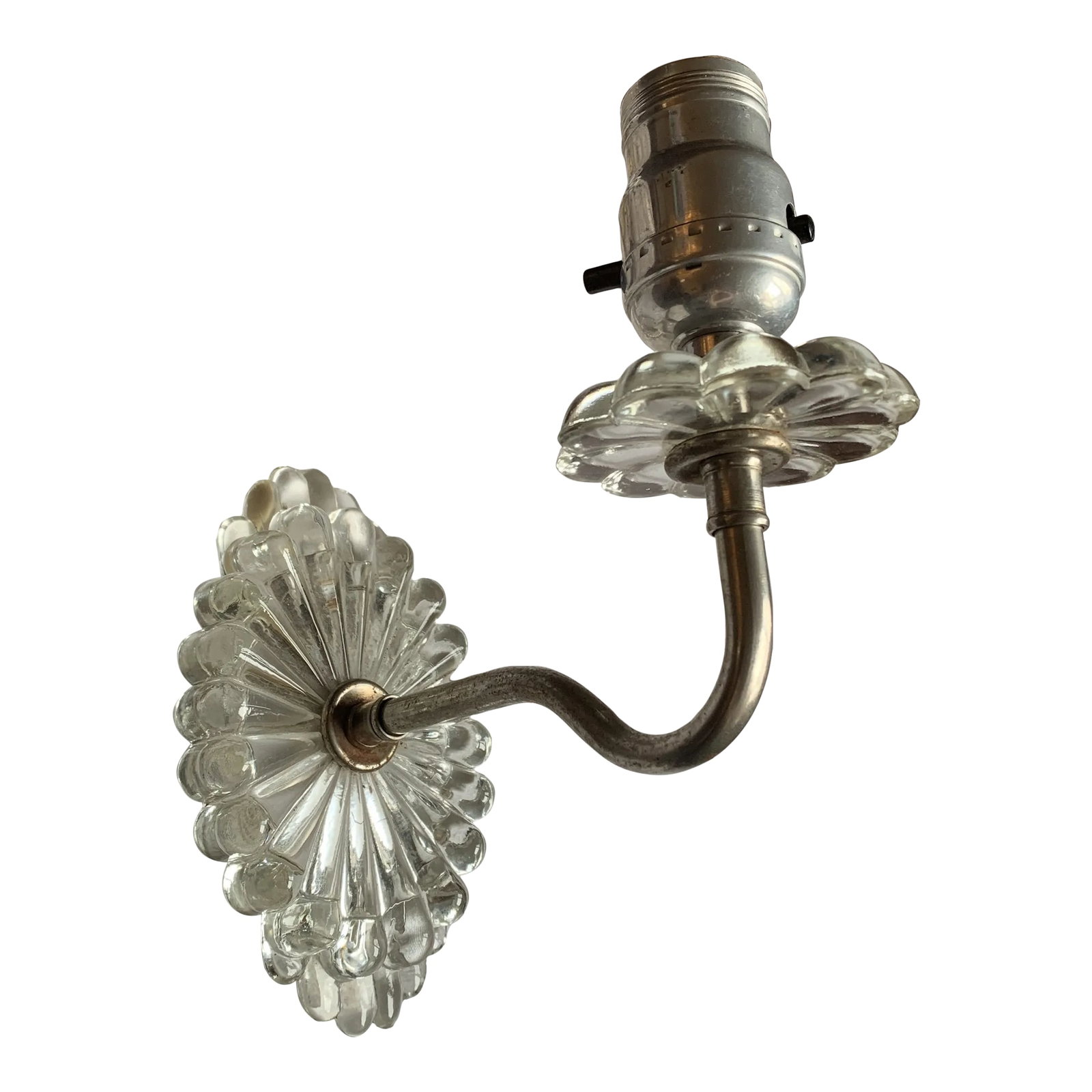 Mid-20th Century Lucite Wall Sconce: Elegant vintage lucite wall sconce. Lovely detailing. Very pretty piece. Condition: Alterations: Original Condition Unaltered Imperfections: Some Imperfections Condition Notes: Sconce works and has