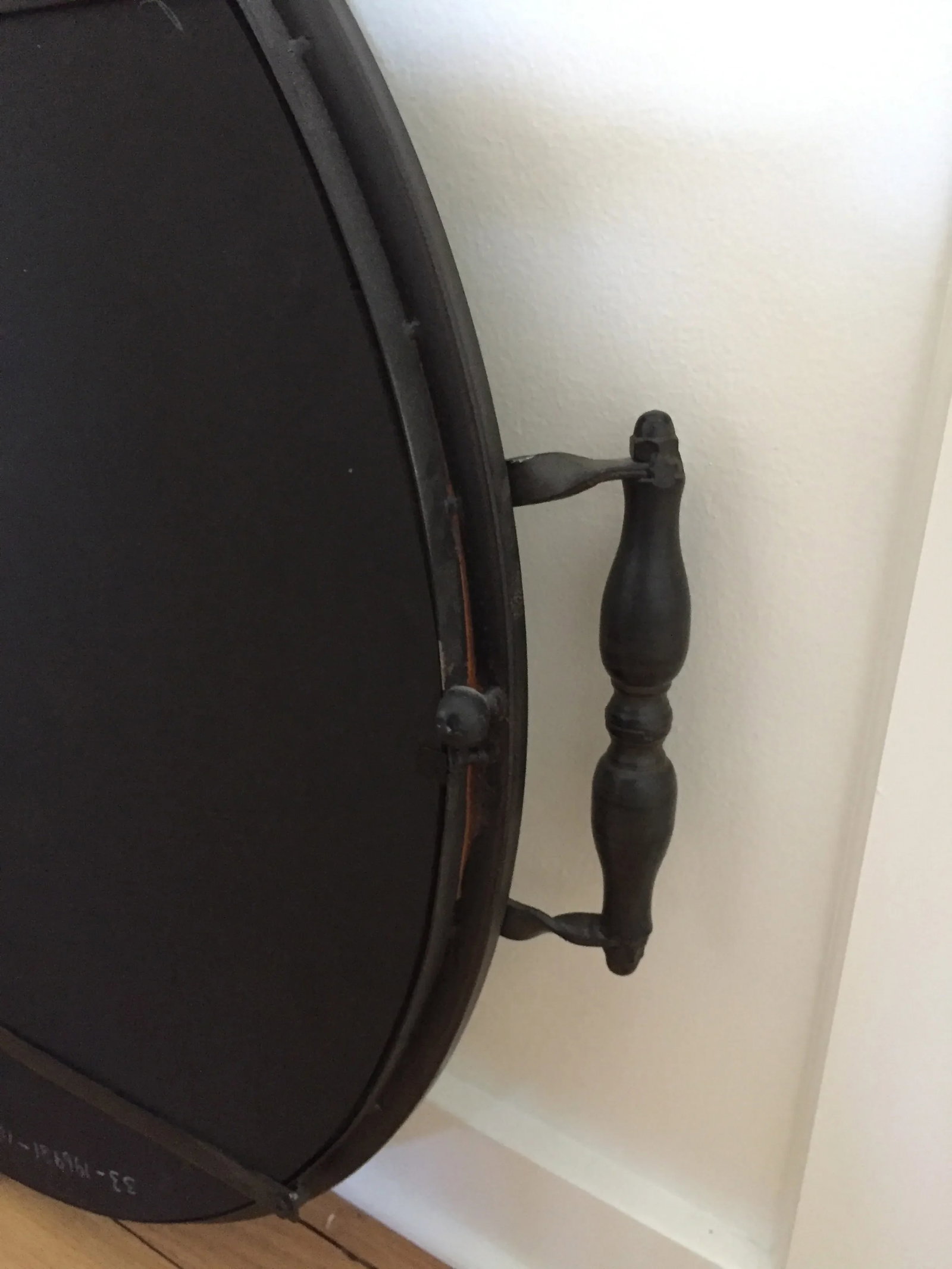 Vintage Round Antique Bronze Mirror - 7