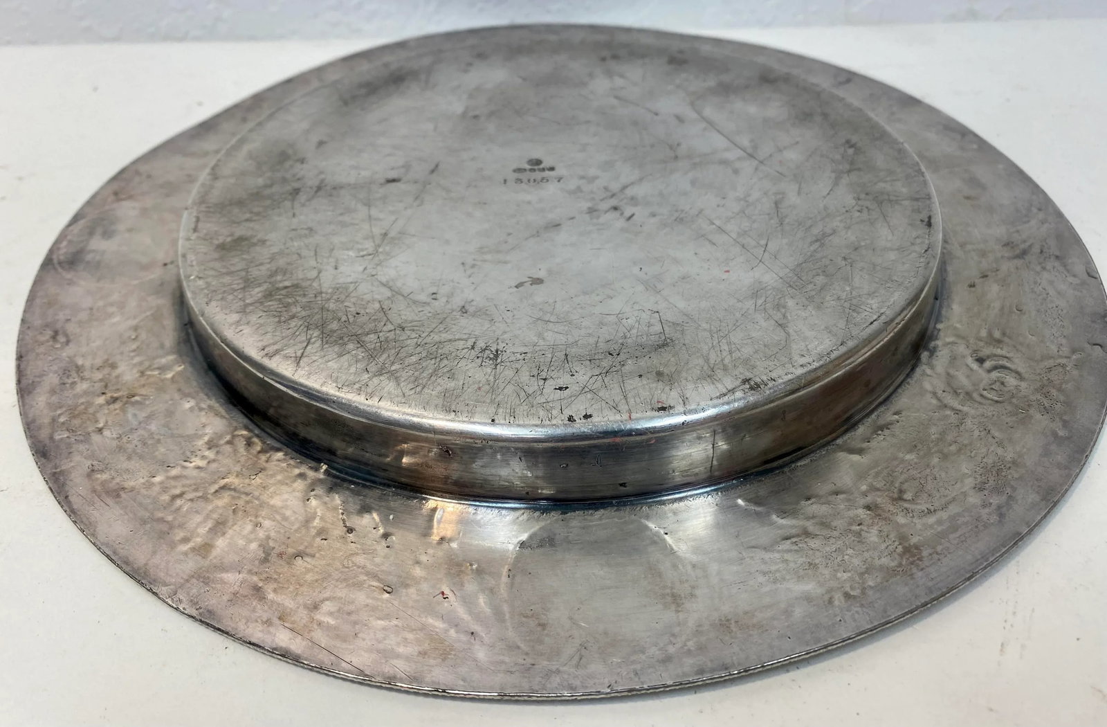 Antique John Round & Sons Wooden Bread Board With Silver Plate Serving Tray Made in England. - 7