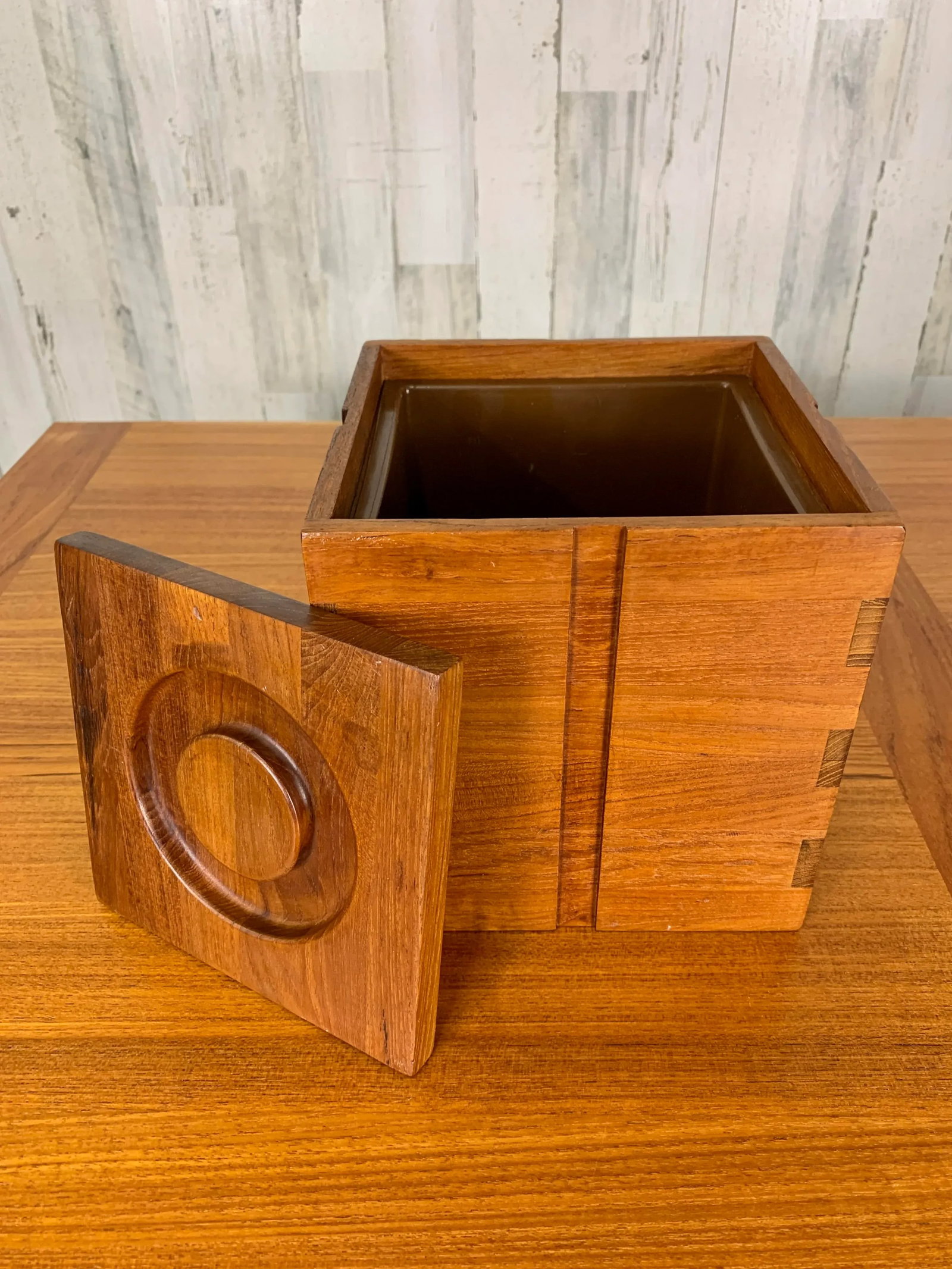 Solid Teak Ice Bucket by Kalmar - 10