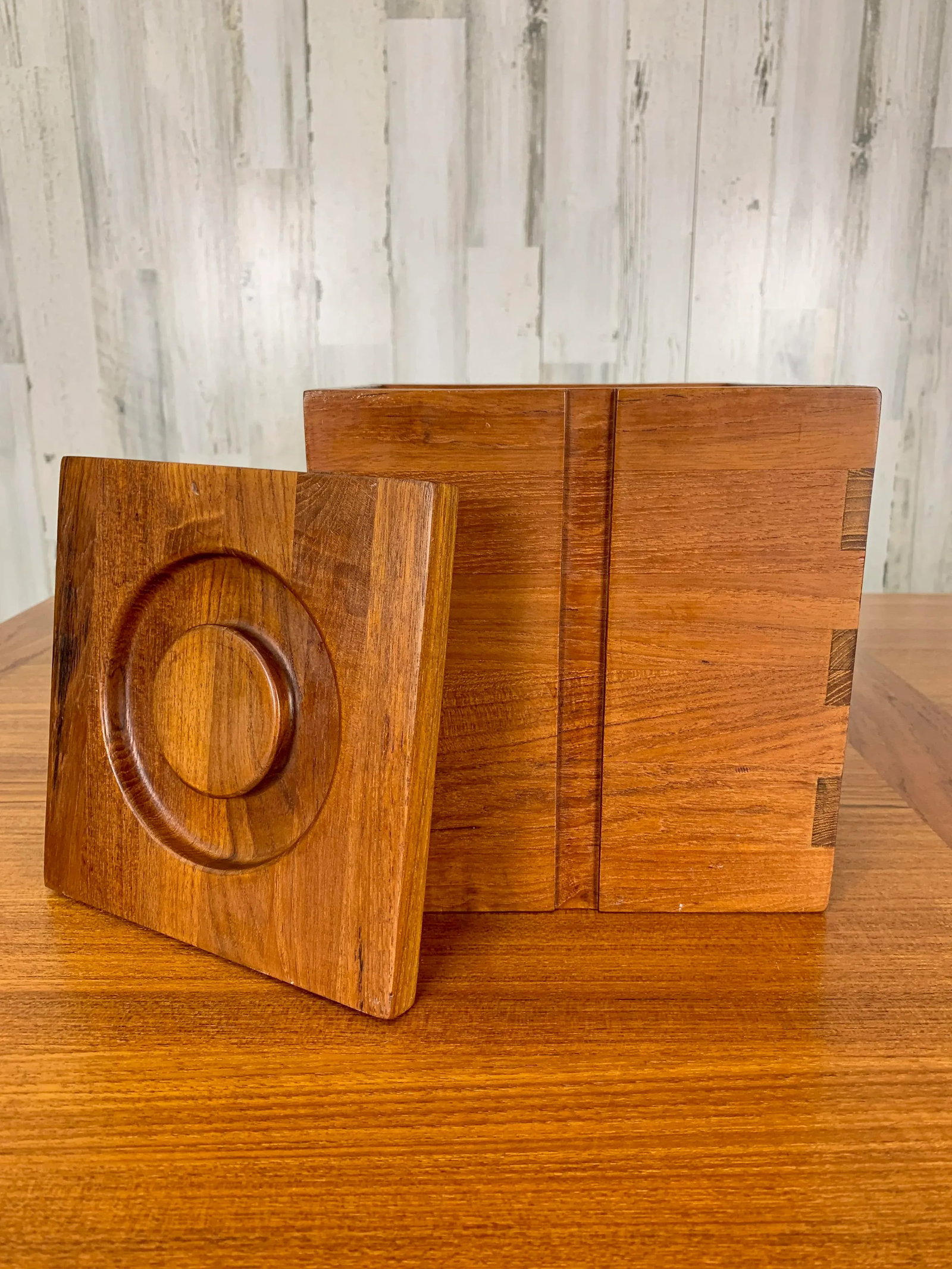 Solid Teak Ice Bucket by Kalmar - 11