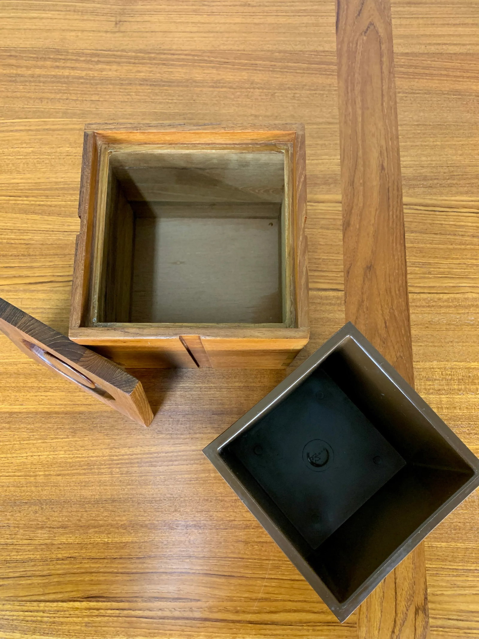 Solid Teak Ice Bucket by Kalmar - 9