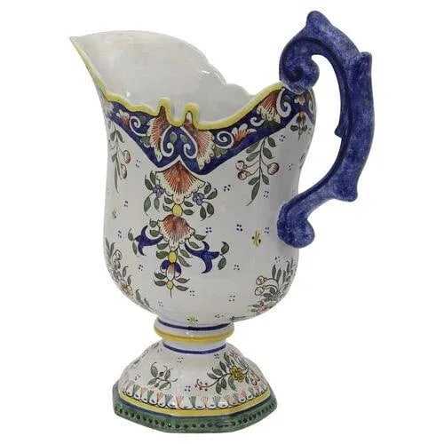 Antique Oversize French Faience Pitcher - 2