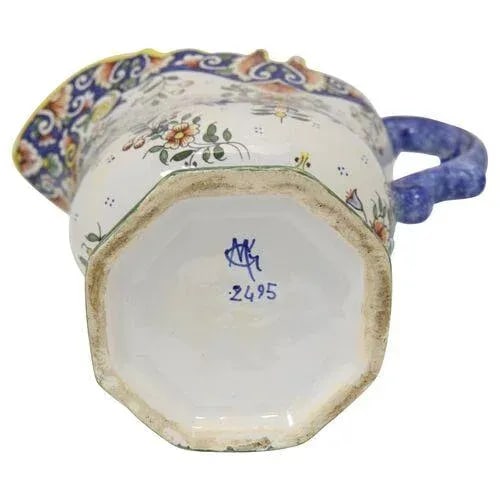 Antique Oversize French Faience Pitcher - 5