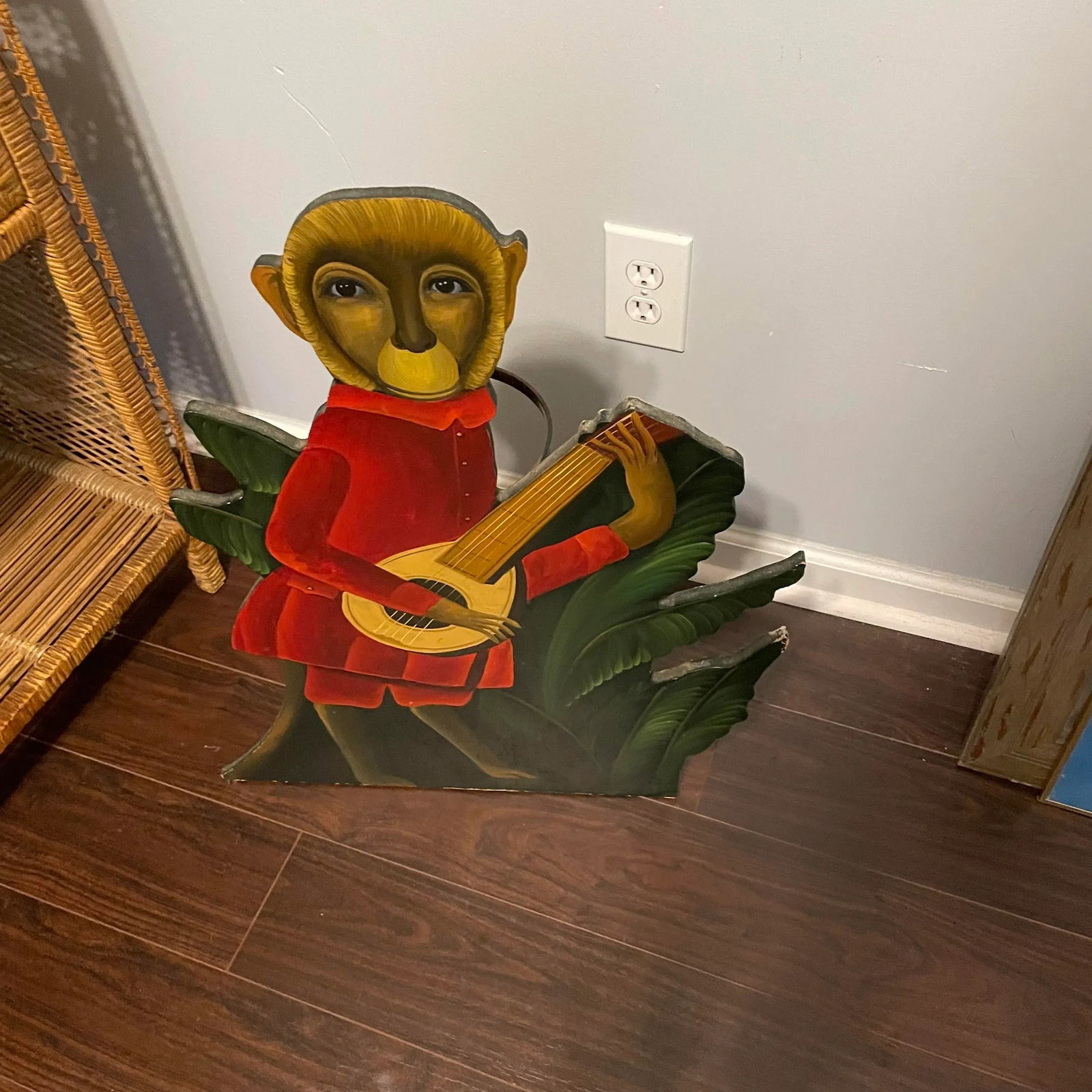 Vintage Wooden Monkey and Lyre in the Style of Fornasetti Umbrella Stand - 5