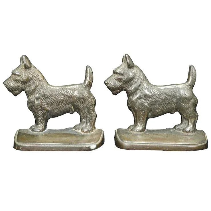 1925 Scotty Dog Hubley Iron Bookends - a Pair - 10