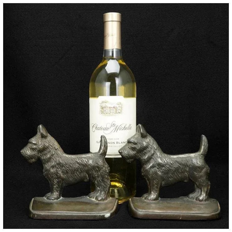 1925 Scotty Dog Hubley Iron Bookends - a Pair - 2
