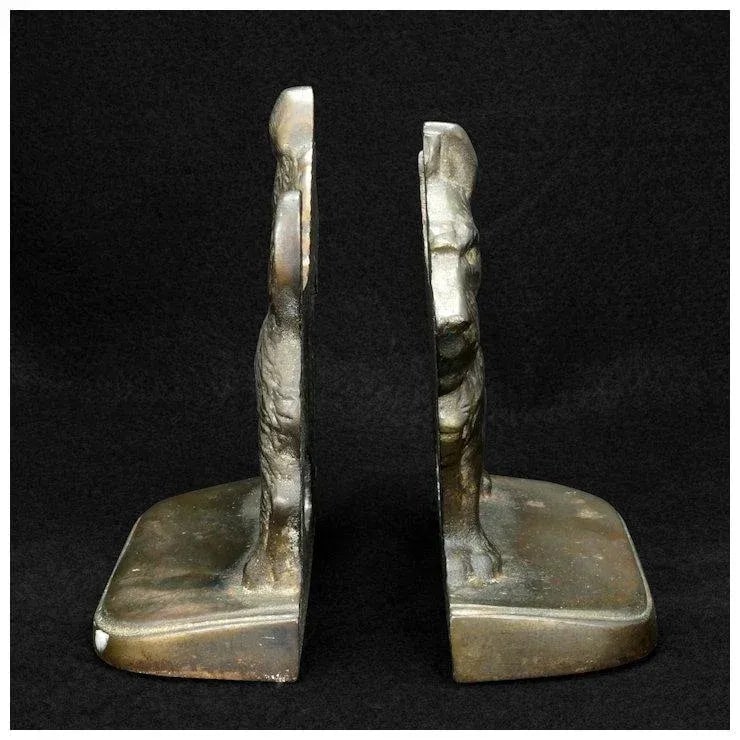 1925 Scotty Dog Hubley Iron Bookends - a Pair - 3