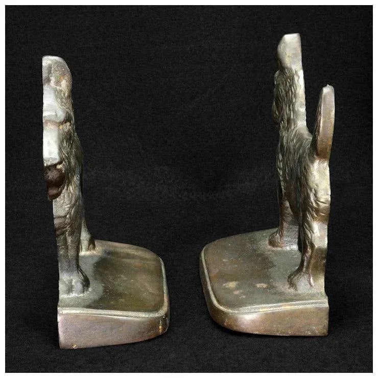 1925 Scotty Dog Hubley Iron Bookends - a Pair - 5