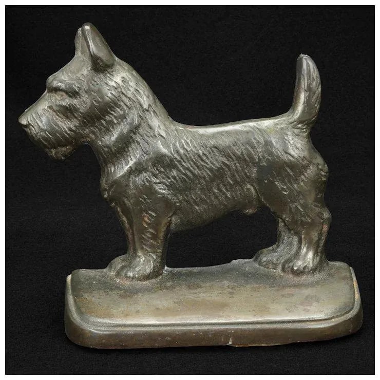 1925 Scotty Dog Hubley Iron Bookends - a Pair - 6