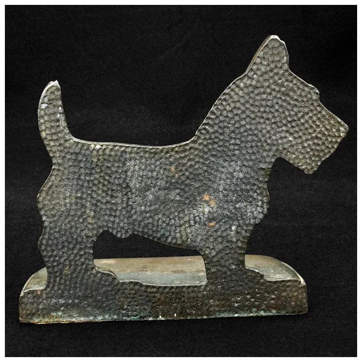1925 Scotty Dog Hubley Iron Bookends - a Pair - 8